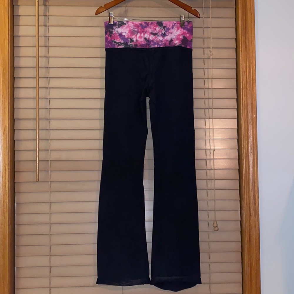 Victoria’s Secret pink tie dye yoga pants (ripped hem- needs one leg hem redone)